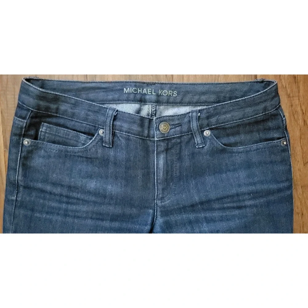 Michael‎ Kors Women's Blue Dark Wash Skinny Jeans Size 0 28x31.5 Inseam